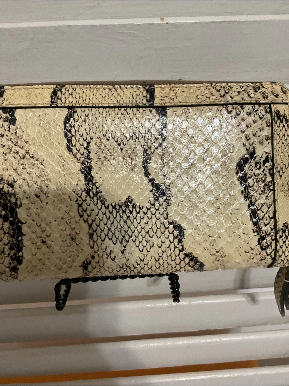 Gucci Cream Wallet Bamboo 1947 Python Zip Around - Picture 3 of 12